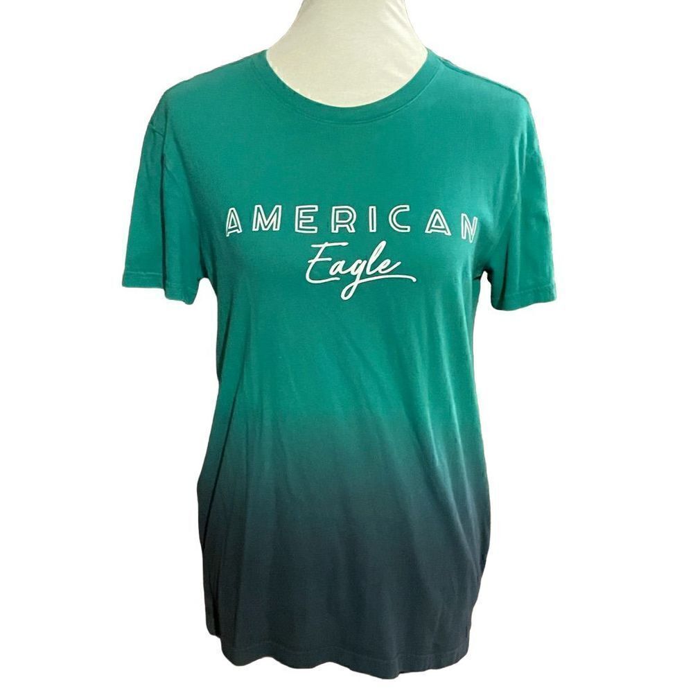 American Eagle Green Ombré T-Shirt  S